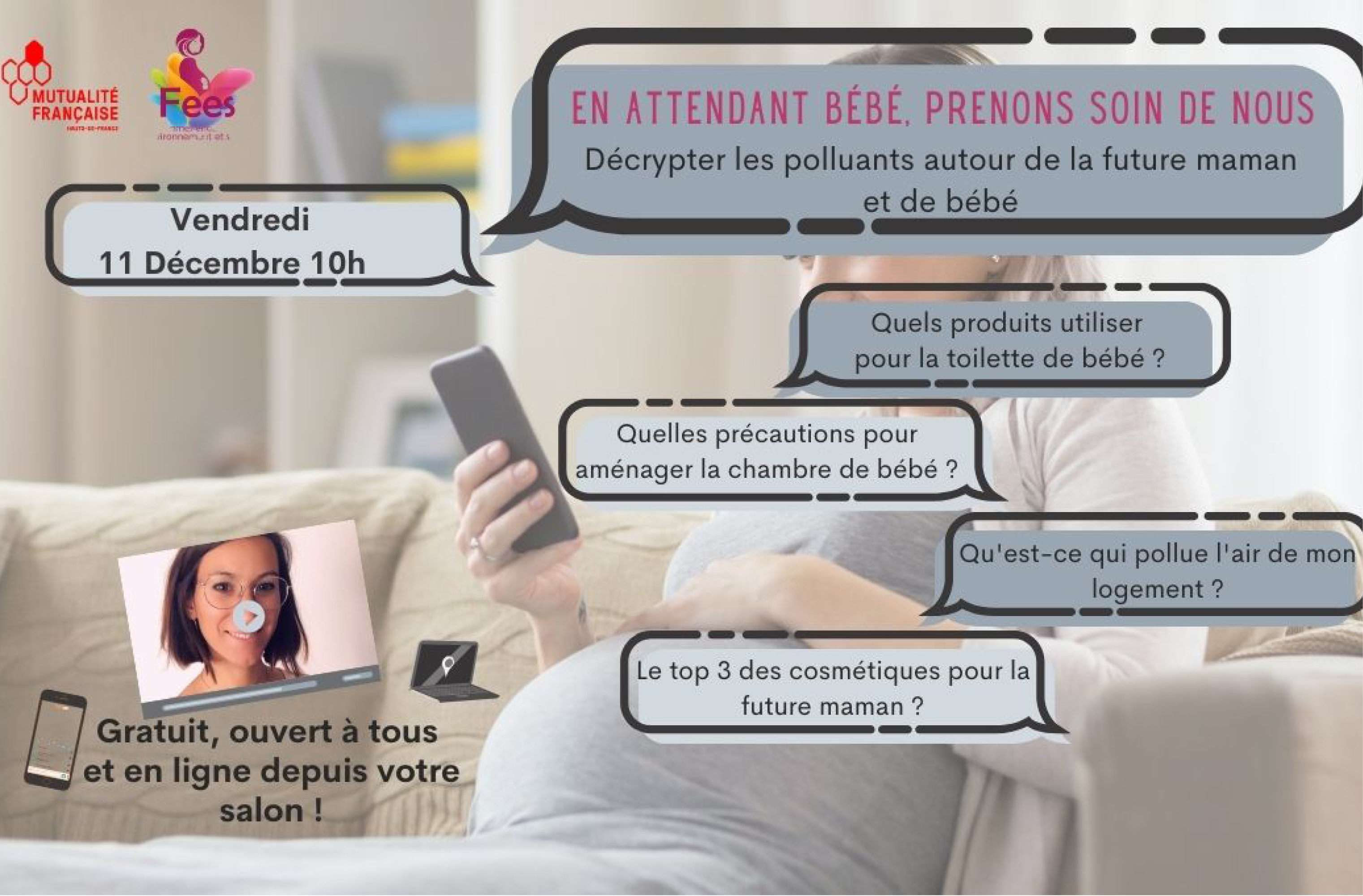 Atelier En Ligne En Attendant Bebe Prenons Soin De Nous 11 Decembre Mutualite Francaise Hauts De France